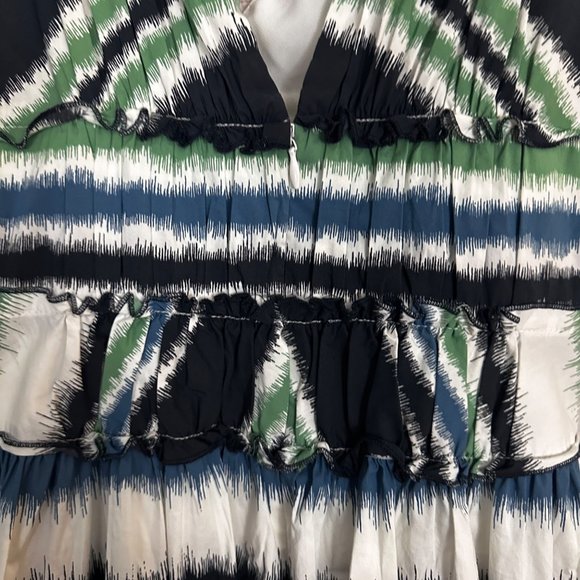 BCBGMaxazria Dress Size XS Sleeveless Blue Green - Picture 6 of 6